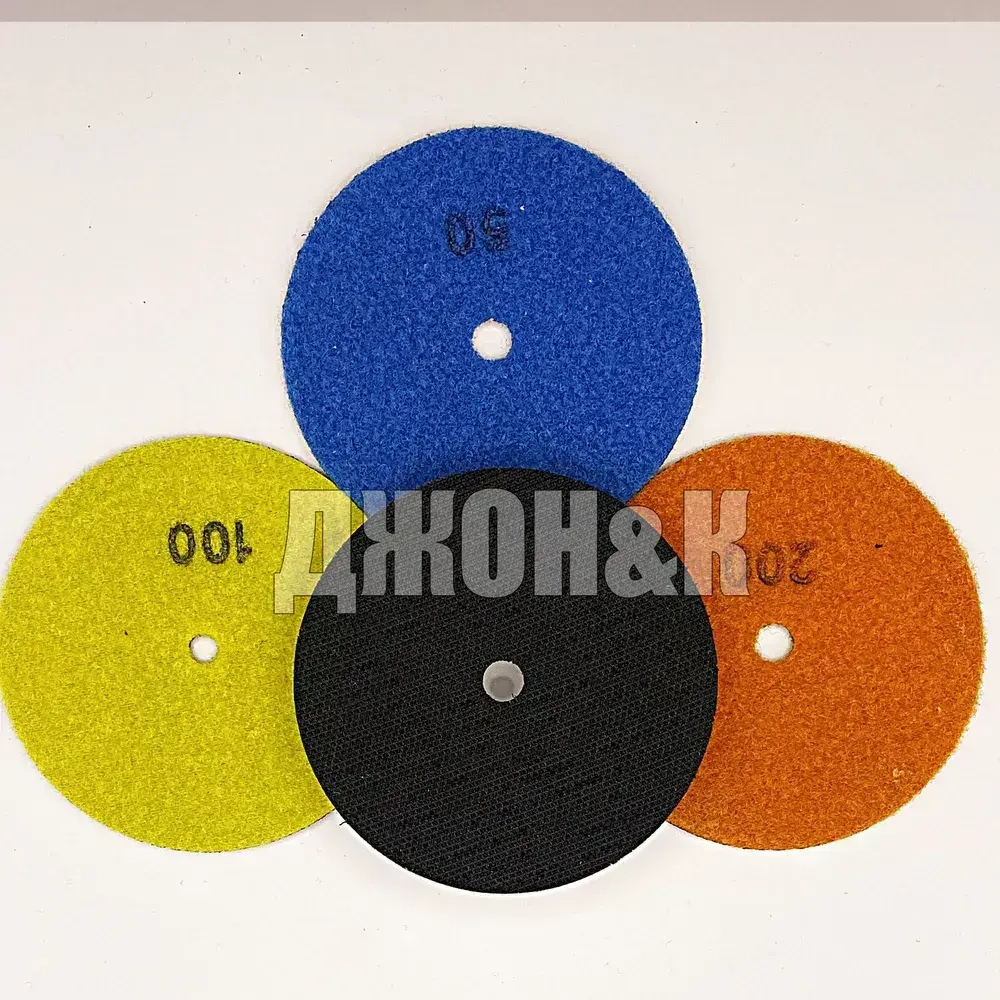 круг шлифовальный черепашка диск по керамограниту 100 мм, p200, р100, р50 + тарелка опорная