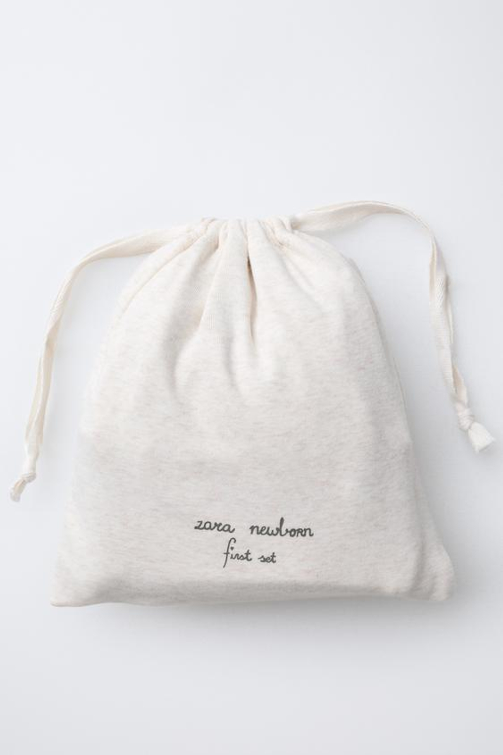 ZARA КОМПЛЕКТ ДЛЯ НОВОРОЖДЕННОГО И СУМОЧКА, БЕЖЕВЫЙ МЕЛАНЖ