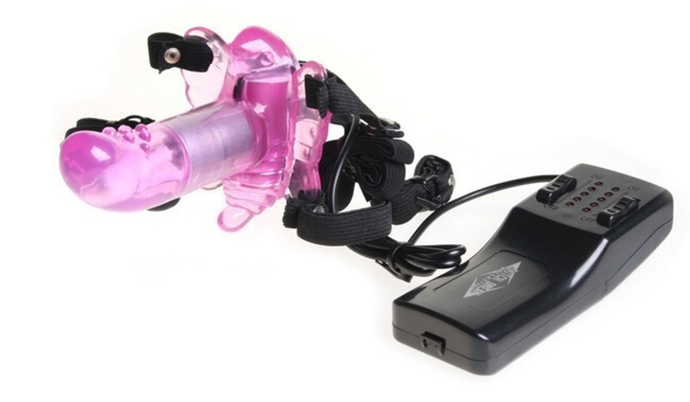 Вибро-бабочка поясная с ротацией Butterfly Massager (Цвет: розовый)