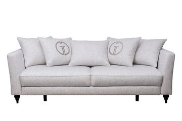 Диван Sorrento(K) 230M трехм.раск c кантом,рогожка св.беж Santo1902-SECRU+Nev83 230*101*86