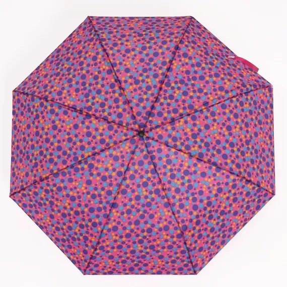 Зонт механический «Горошек», 3 сложения, 8 спиц, R = 48 см, цвет МИКС