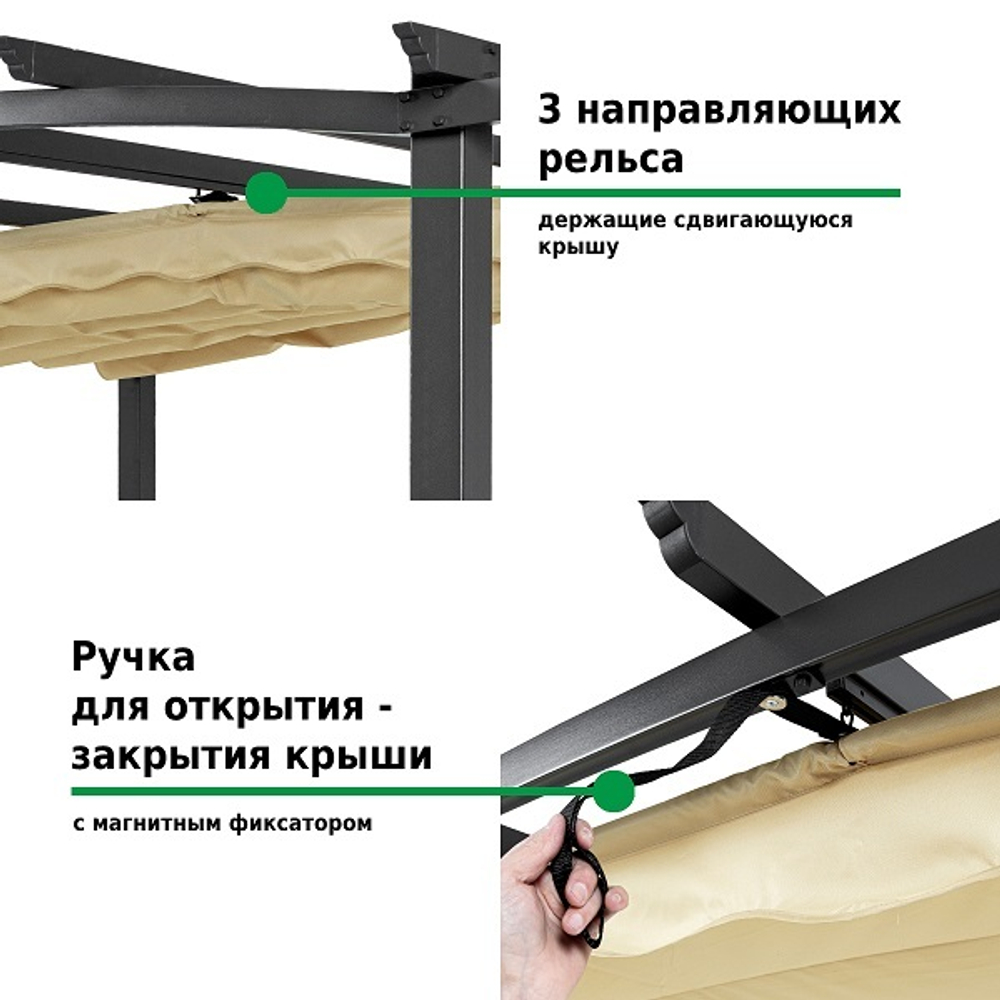 Тент садовый Green Glade 3x3 м