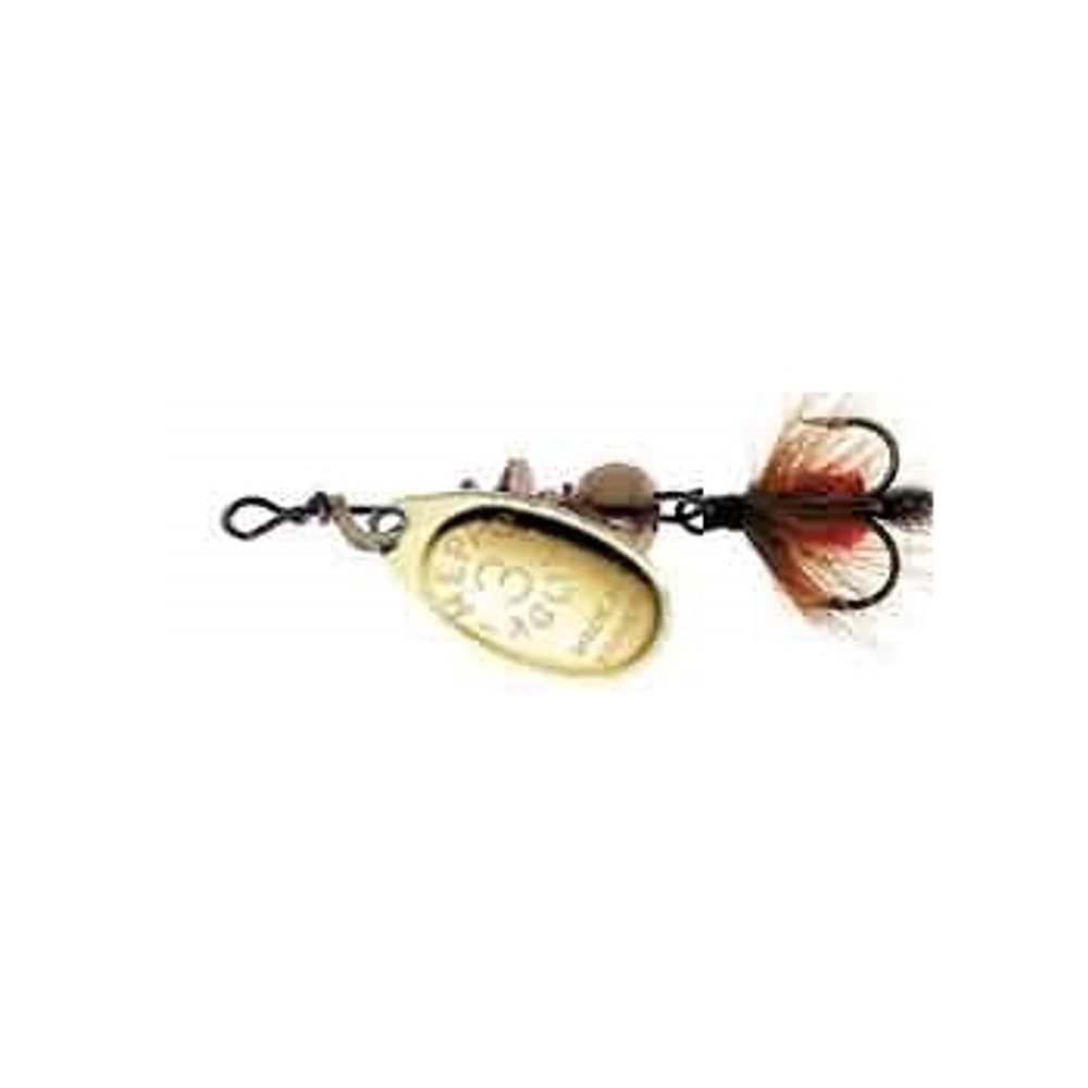 Блесна вращающаяся Mepps AGLIA MOUCHE, 0, Gold/Red fly