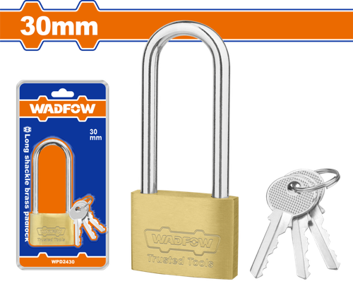 Замок навесной латунный 30 мм (6/72) WADFOW WPD2430