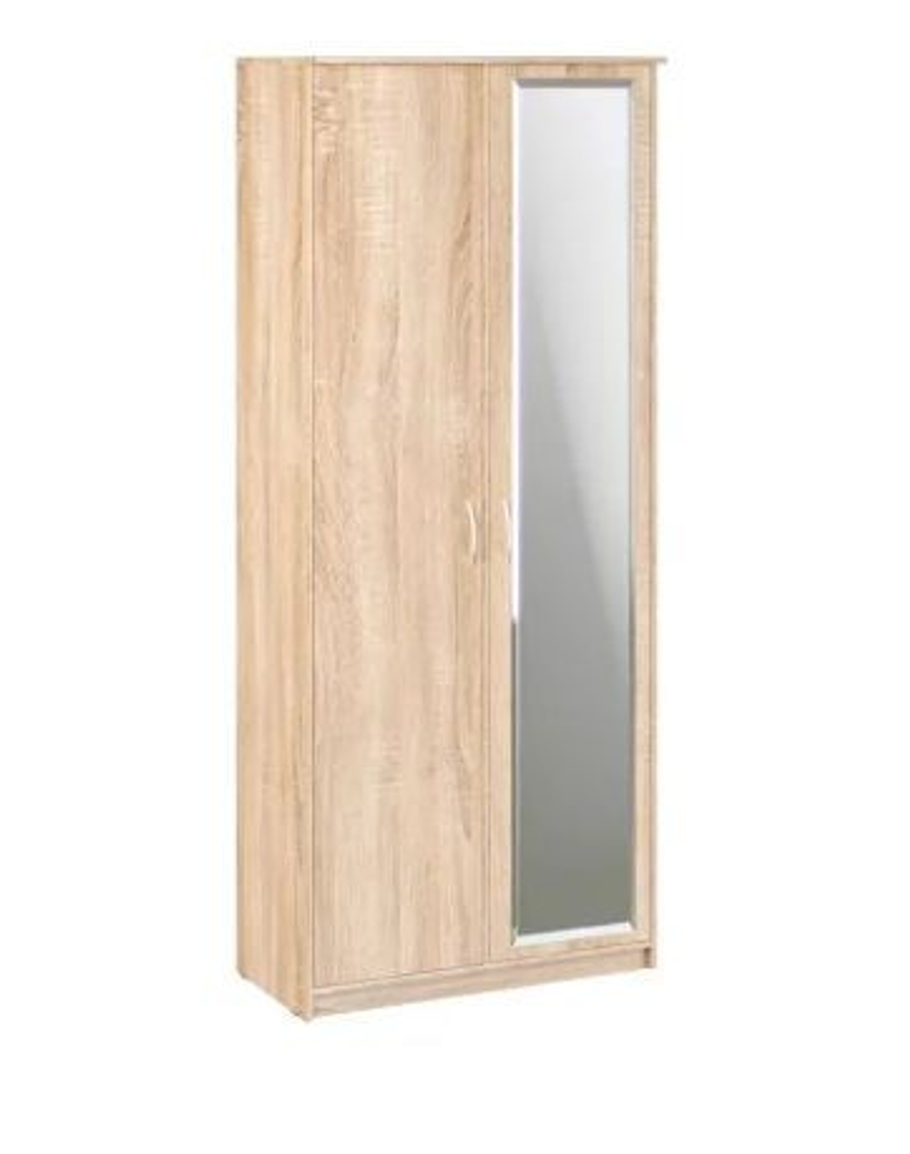Шкаф 2-х створчатый Дуэт Люкс с зеркалом Дуб Сонома