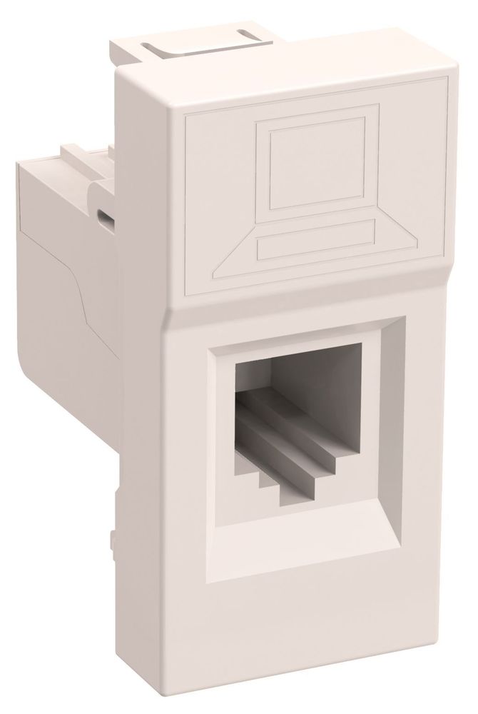 Розетка компьютерная РКИ-10-00-П RJ-45 UTP кат.5e (на 1 модуль) ПРАЙМЕР белая IEK