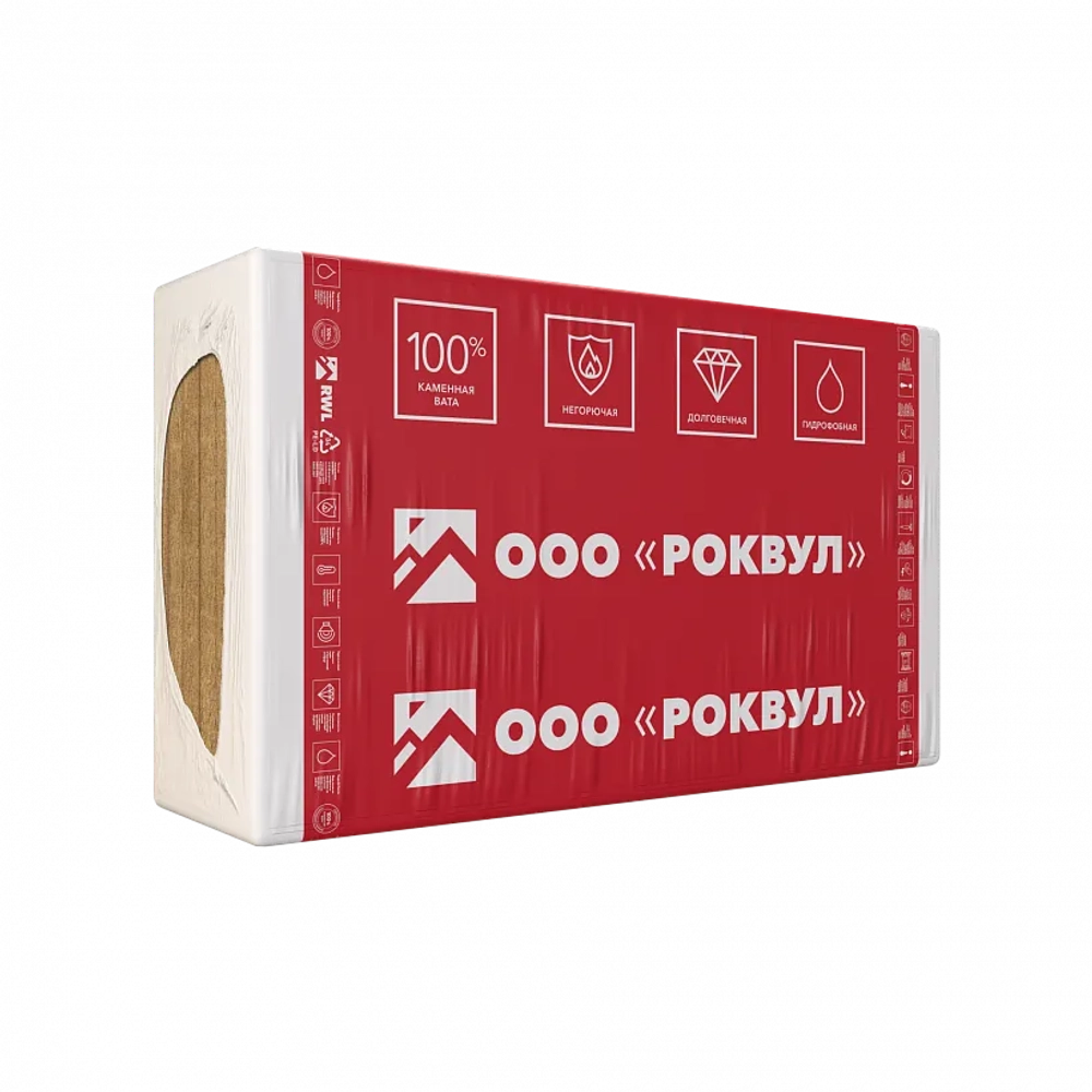Плита двойной плотности теплоизоляционная гидрофобизированная из минеральной ваты ФТ БАРЬЕР Д, РОКВУЛ