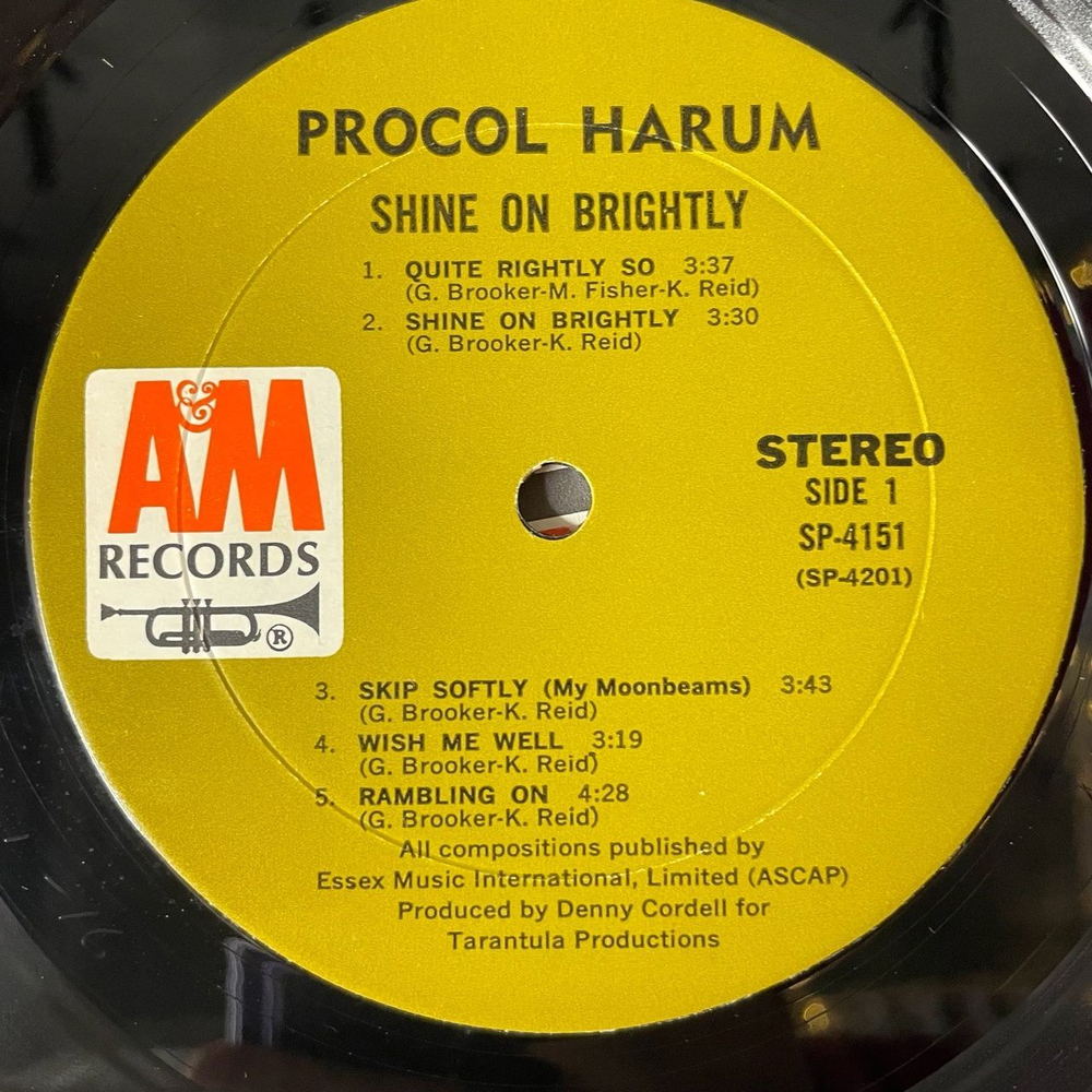 Винтажная виниловая пластинка LP Procol Harum Shine On Brightly (USA 1968)