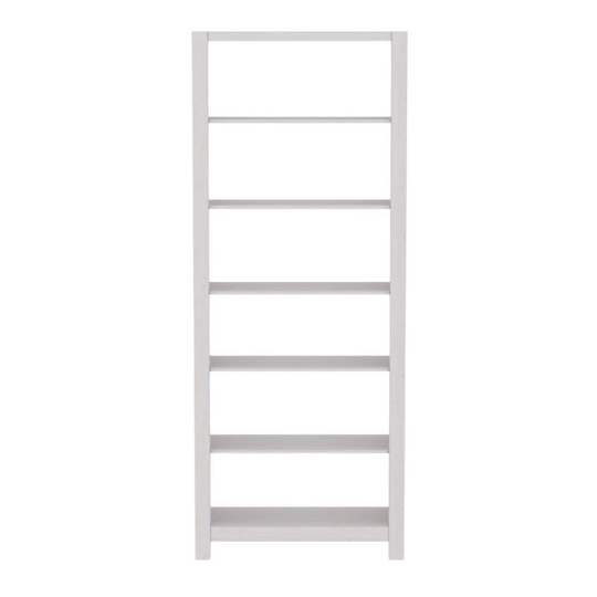 Шкаф для книг, 80x200x35, Фьорд 00, белый воск