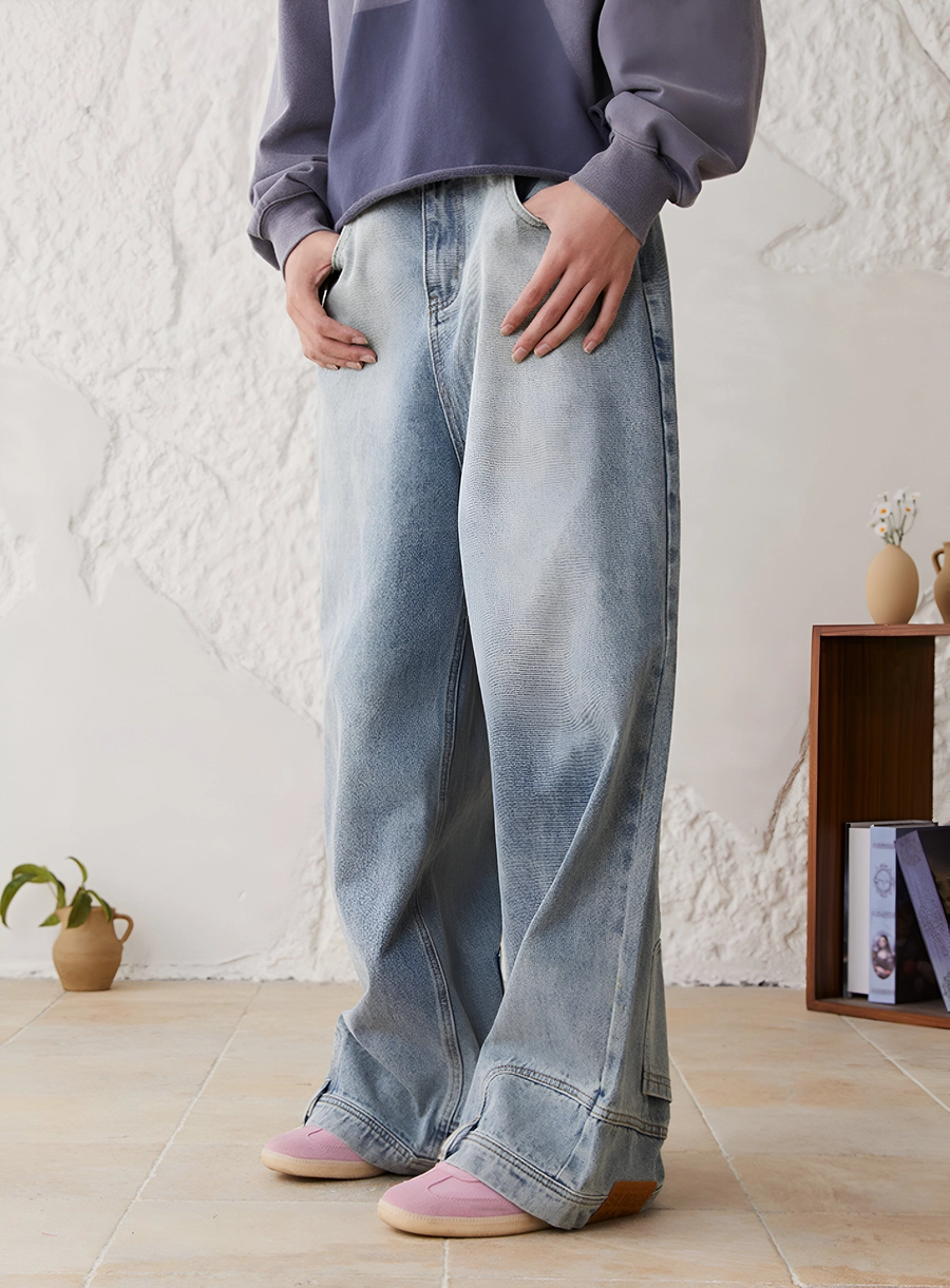 Denim baggy jeans hotsell