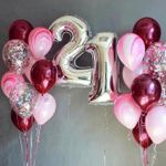 Шар (40"/102 см) Цифра, 1, Серебро, в упаковке