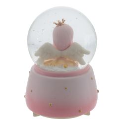 GAEM Фигурка декоративная "Ангел" в стекл шаре (муз, подсвет, вьюга, 3xAAA н/п), D10 см, L11 W11 H16 см