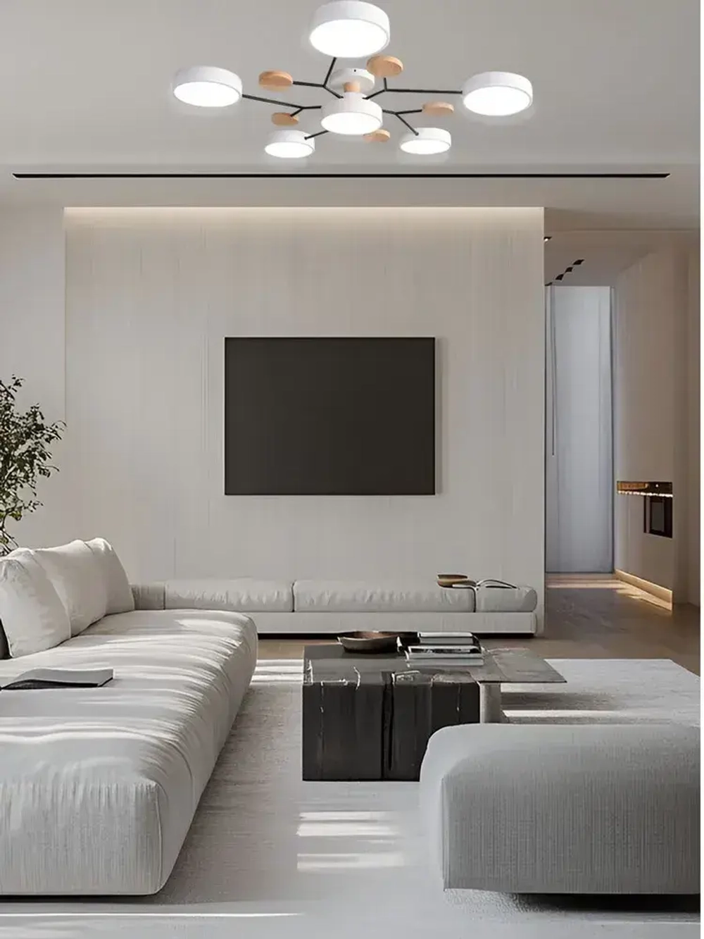 Люстра потолочная светодиодная на кухню,72 Вт,рис. реакционер,регулируемая цветовая температура