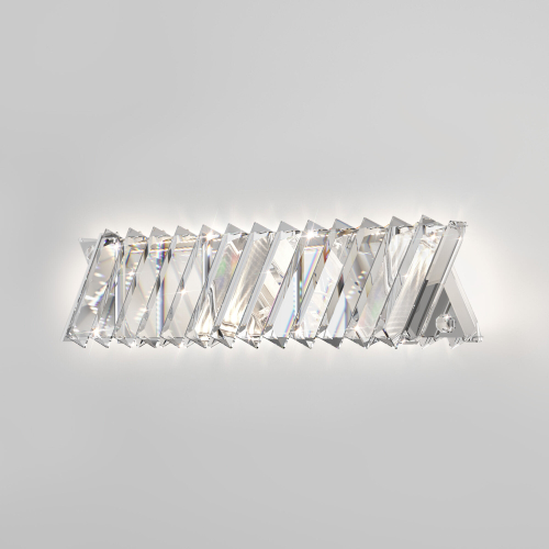 Светодиодный настенный светильник с хрусталем 101005 LED никель хрусталь Strotskis