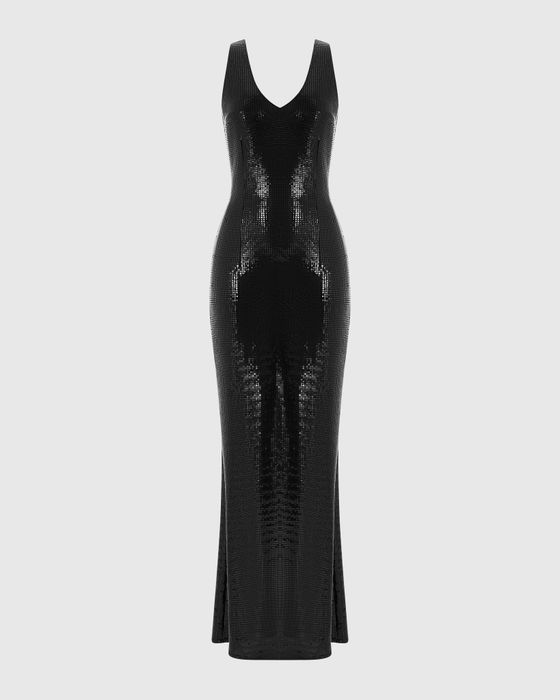 платье row black snake, чёрный
