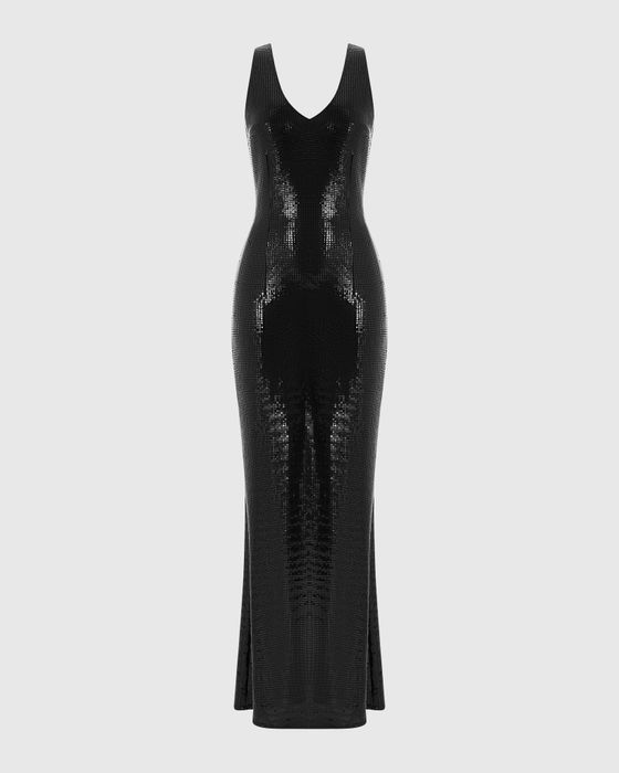 платье row black snake, чёрный