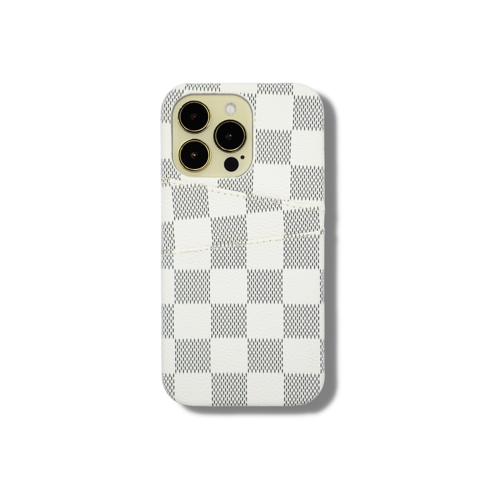 Чехол PU+PC с отделами для карт. Белый