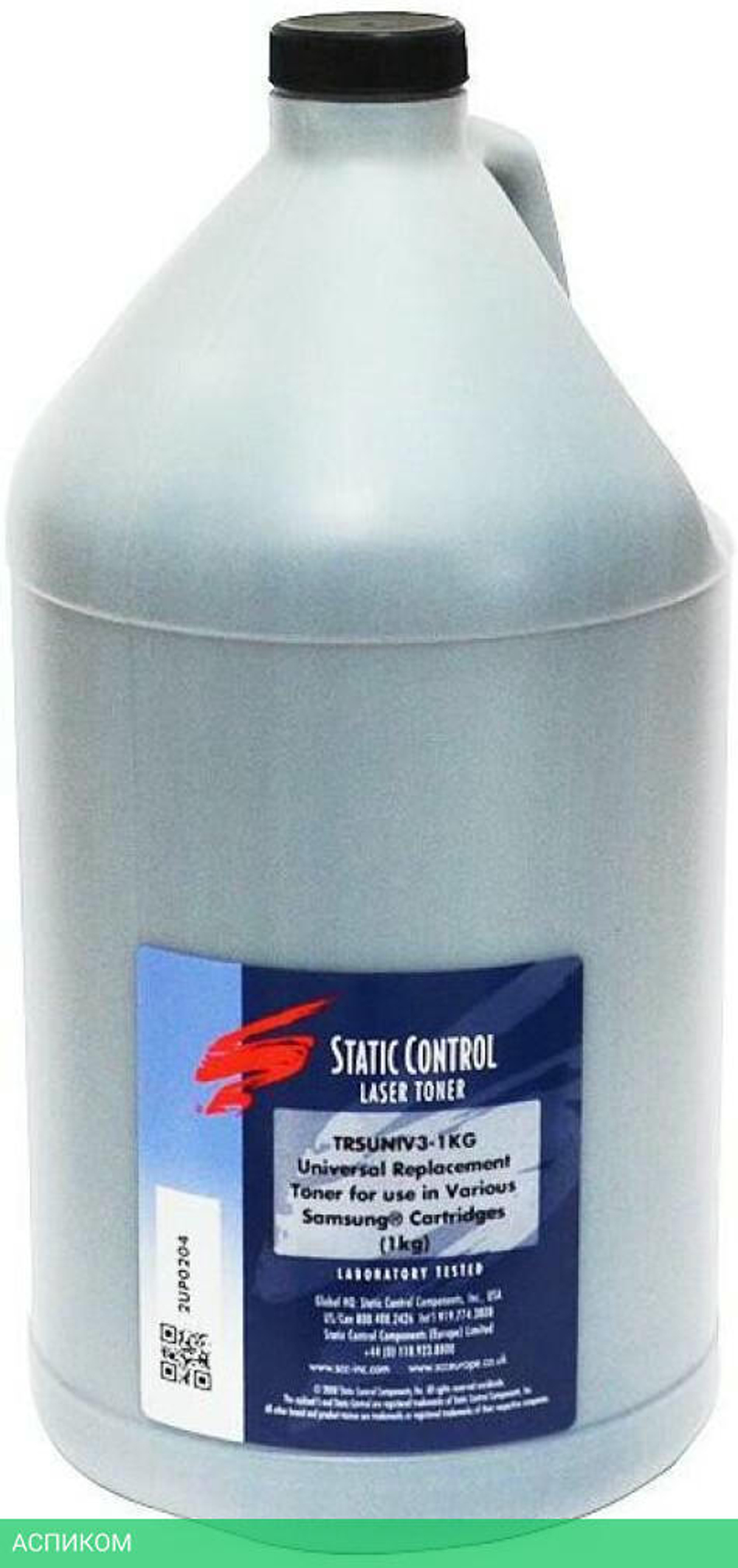 Тонер Static Control TRSUNIV3-1KG черный