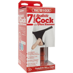 Реалистичный страпон с трусиками и плагом Vac-U-Lock Set - 7" Realistic Ultra Harness - Vanilla (Цвет: ванильный с черным)