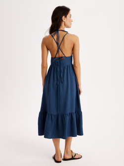 Сарафан льняной с завязками