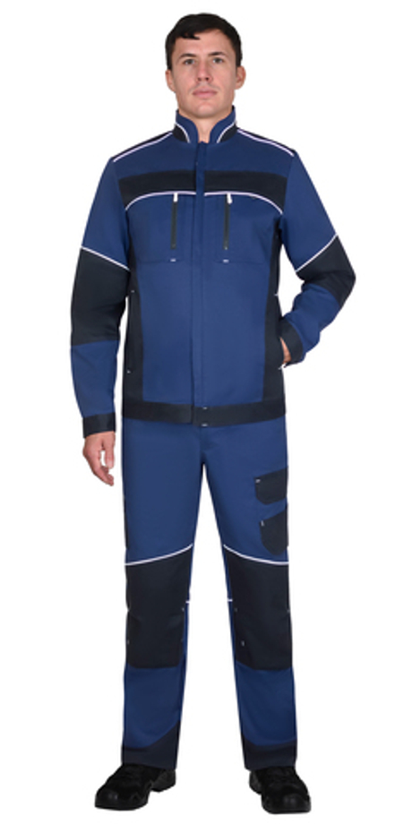 Куртка СИРИУС-АРКТИК синяя с черным, тк. мех. стрейч