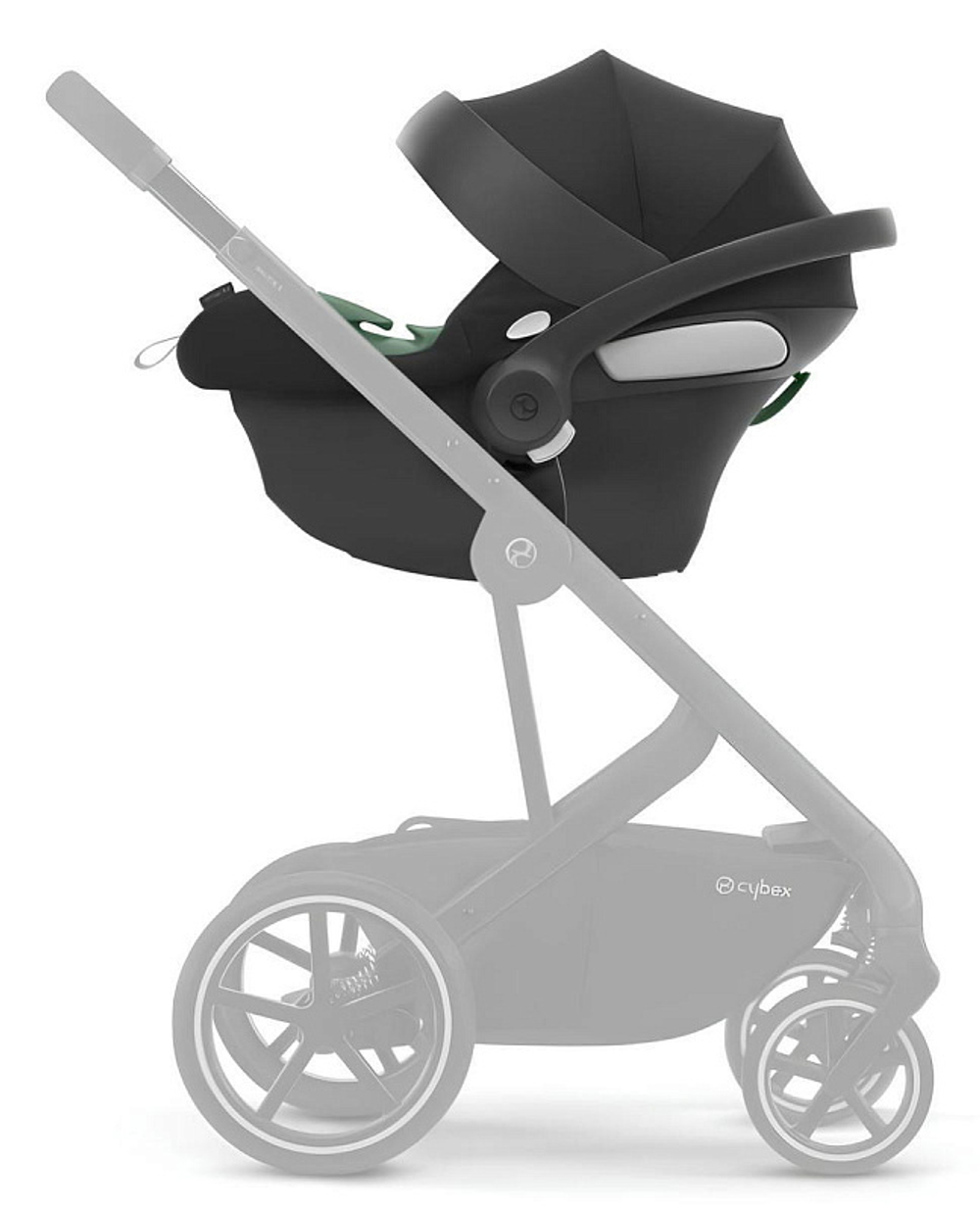 Коляска Cybex Balios S Lux TPE complete Aton S2 Moon Black 3 в 1 Chocolate Brown с дождевиками