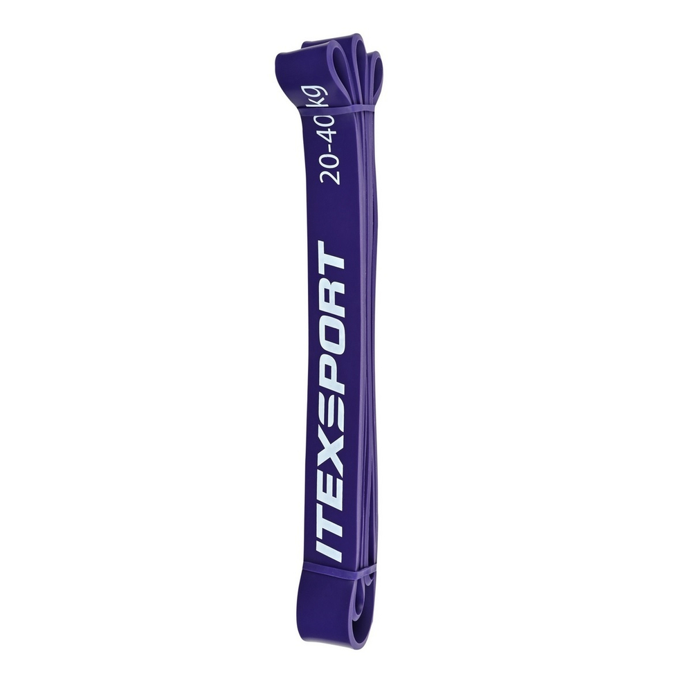 ITEX SPORT резинка для подтягивания на турнике, эспандер ленточный фиолетовый (сопротивление 20-40 кг), оптом