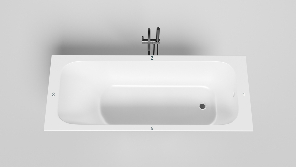 Ванна встраиваемая ORLANDO 170 матовая S-Stone