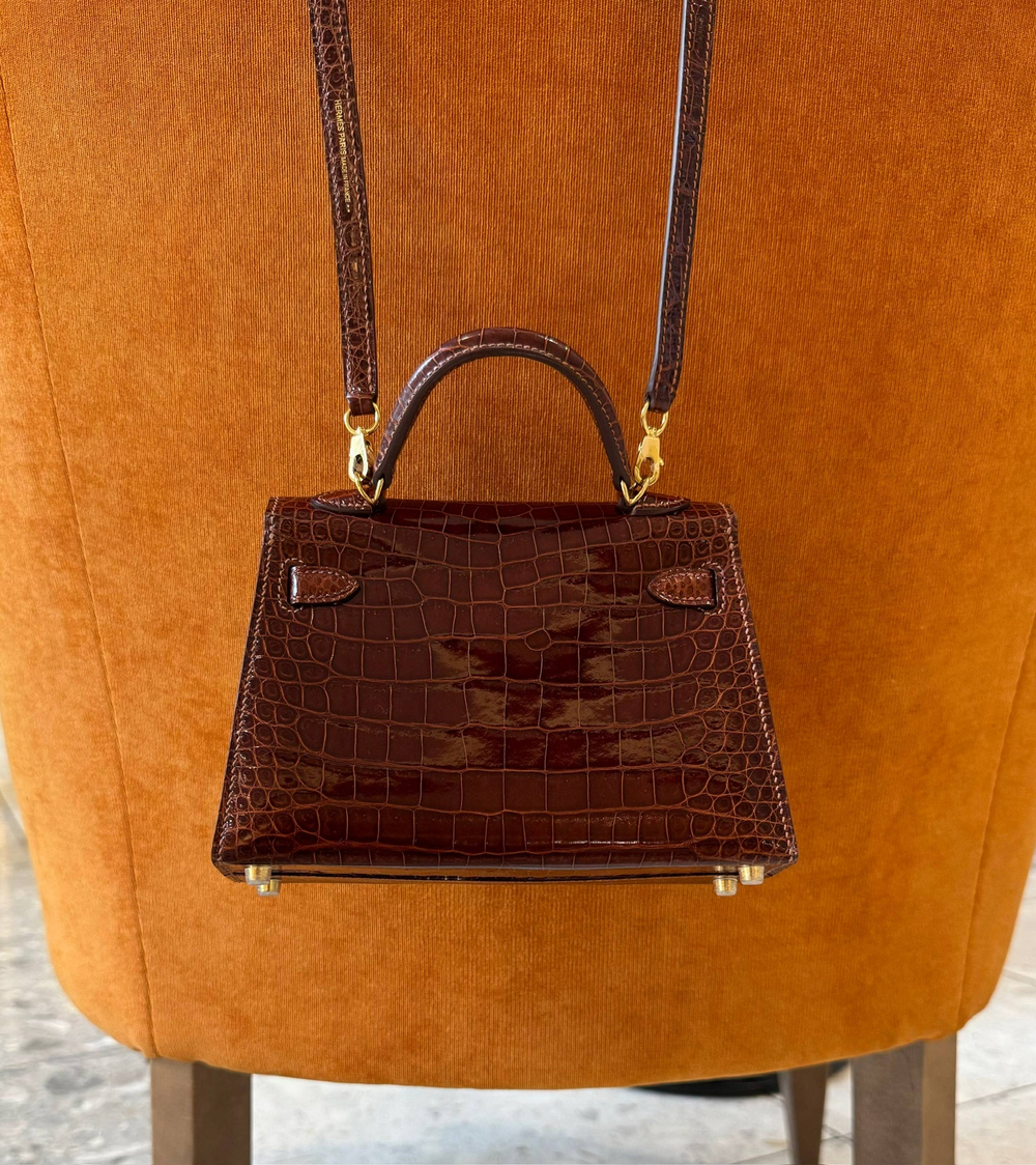 Сумка Hermes из кожи крокодила