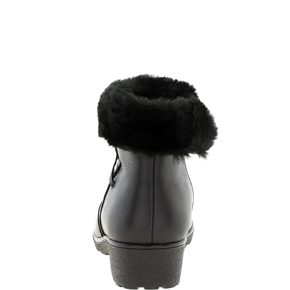 574401 Полусапожки женские черные кожа