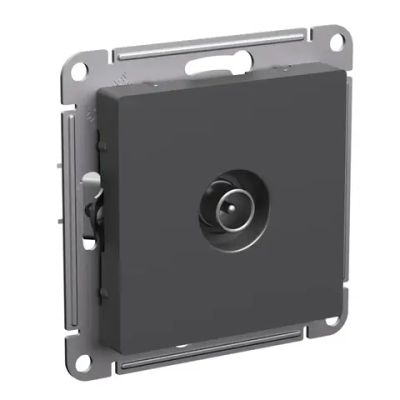 ATLASDESIGN TV РОЗЕТКА оконечная 1дБ, механизм, БАЗАЛЬТ