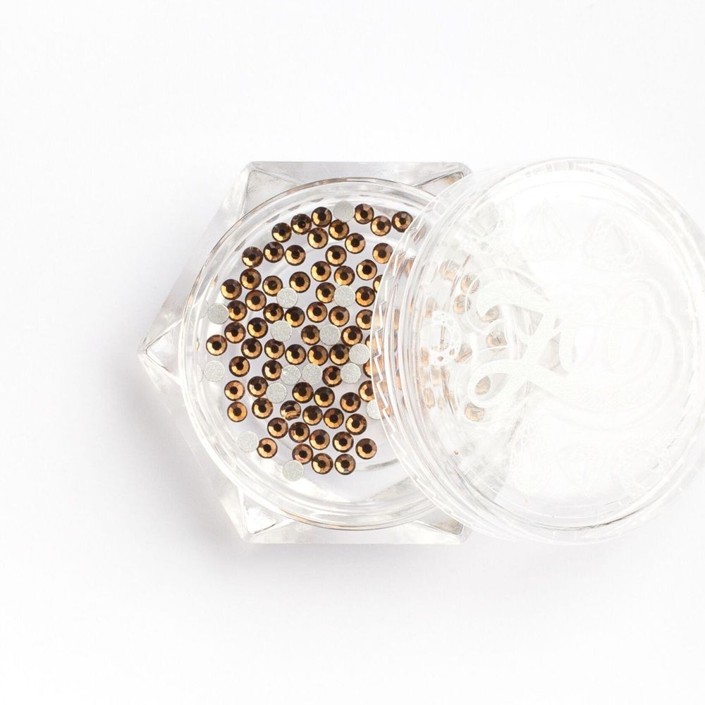 1133 Стразы стеклянные Smoked Yellow SS4 (1,5 мм) 100 шт