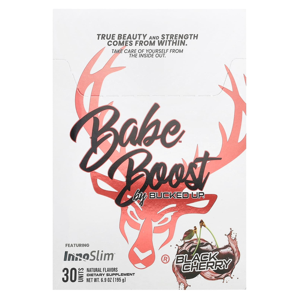 Bucked Up, Babe, Boost, черная вишня, 30 пакетиков по 6,5 г (0,2 унции)