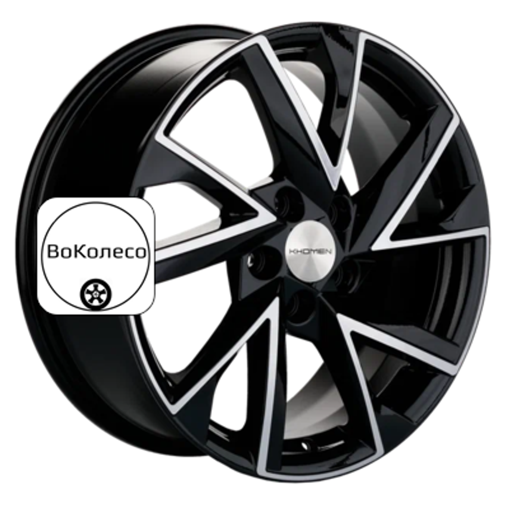 7x17/5x110 ET46 D63,3 KHW1714 (Changan CS35/CS35 Pro) Black-FP Khomen Wheels