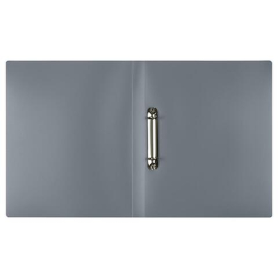 Папка на 2 кольцах А4 серая 25мм (Стамм)