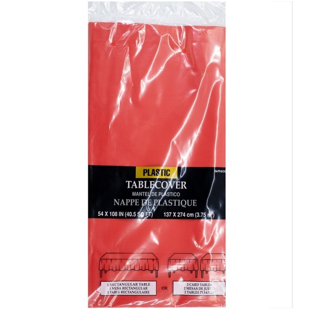 Скатерть п/э однотонная Apple Red (Красный), 1,4*2,75 м