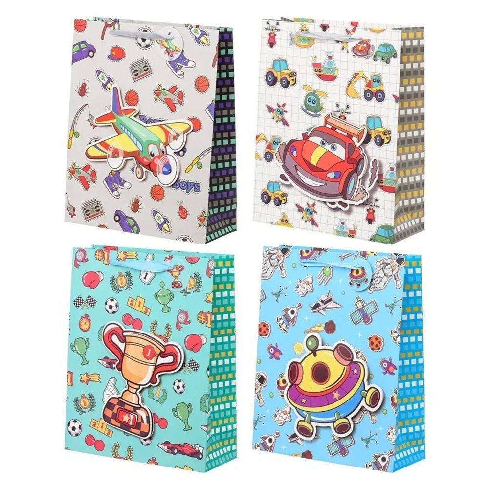 Подарочный пакет Basir, серия &quot;Мужская тематика&quot;, 26*32*10 см, ассорти