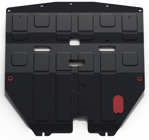 Защита картера и КПП АвтоБроня для Nissan Teana I (V - 3.5) 2003-2008, штампованная, сталь 1.8 мм, с крепежом, 111.04133.1