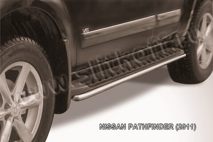 Пороги из нержавейки Nissan Patrol (2010-2014) d57 труба