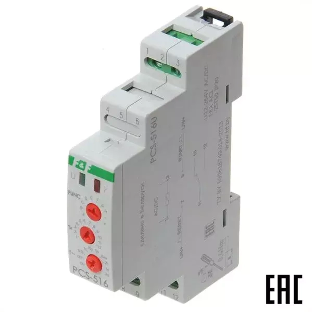 Реле времени PCS-516 8А 230В 1 перекл. многофункц. вход: START/RESET (аналог РВО-1М)