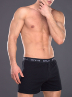 Мужские трусы-шорты с пуговицами (Размер: 4X) (Цвет: темно-синий)