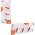 Крючки акриловые в наборе 3шт на липком слое «ДОМания», квадратные, прозрачные, нагрузка 6кг