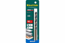 Сверло по металлу COBALT HSS-Co 8% сталь М42 (8х117 мм) Kraftool 29656-8