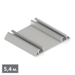 Направляющая нижняя двухполозная (5,40 м) кашемир серый (гриджио) Soft Touch ПВХ