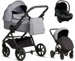 Детская коляска Tutis Leo 3 Plus 3 в 1 с автокреслом Elo Lux EduSky Black 1582227 Stone Grey