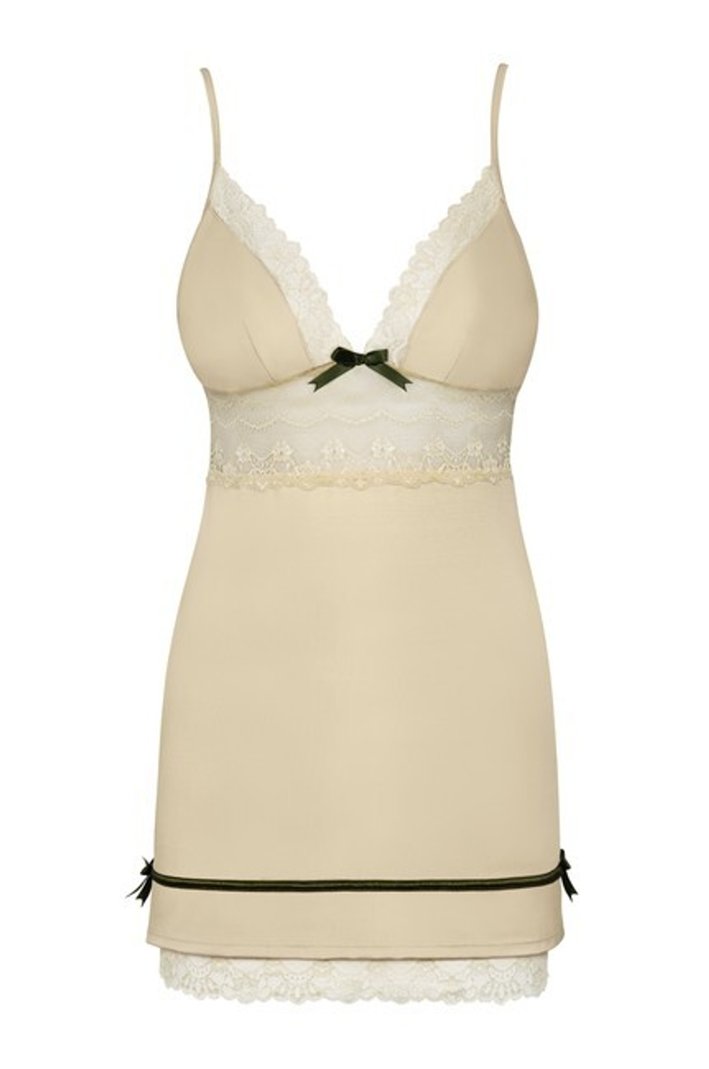 Сорочка цвета шампань с кружевом Carmelove Chemise LXL (46-48) (Цвет: шампань)