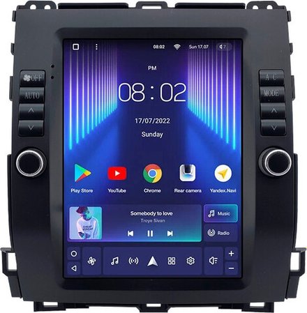 Магнитола для Toyota Land Cruiser Prado 120, Lexus GX470 (экран климата внизу) - Teyes TPRO 2 экран 9.7" в стиле "Тесла" на Android 10, ТОП процессор, CarPlay, 4G SIM-слот