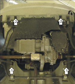 Защита стальная 2 мм Д; КПП; Lada Granta; Kalina; Datsun Mi-DO; On-DO;АКПП с 2011 г MOTODOR.62104