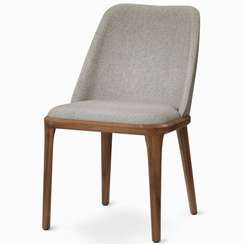 Стул Bruno, бежевый, ножки орех