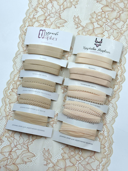 Эластичное кружево пион с ниткой коралловый миндаль ширина 23 см